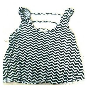 black and white crop top